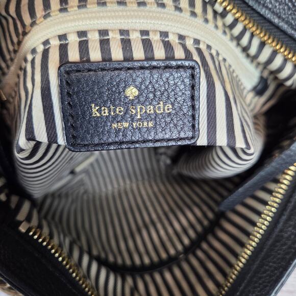 Kate Spade Jackson Street Melisse Handbag Black Leather Crossbody Purse Timeless - Picture 14 of 16